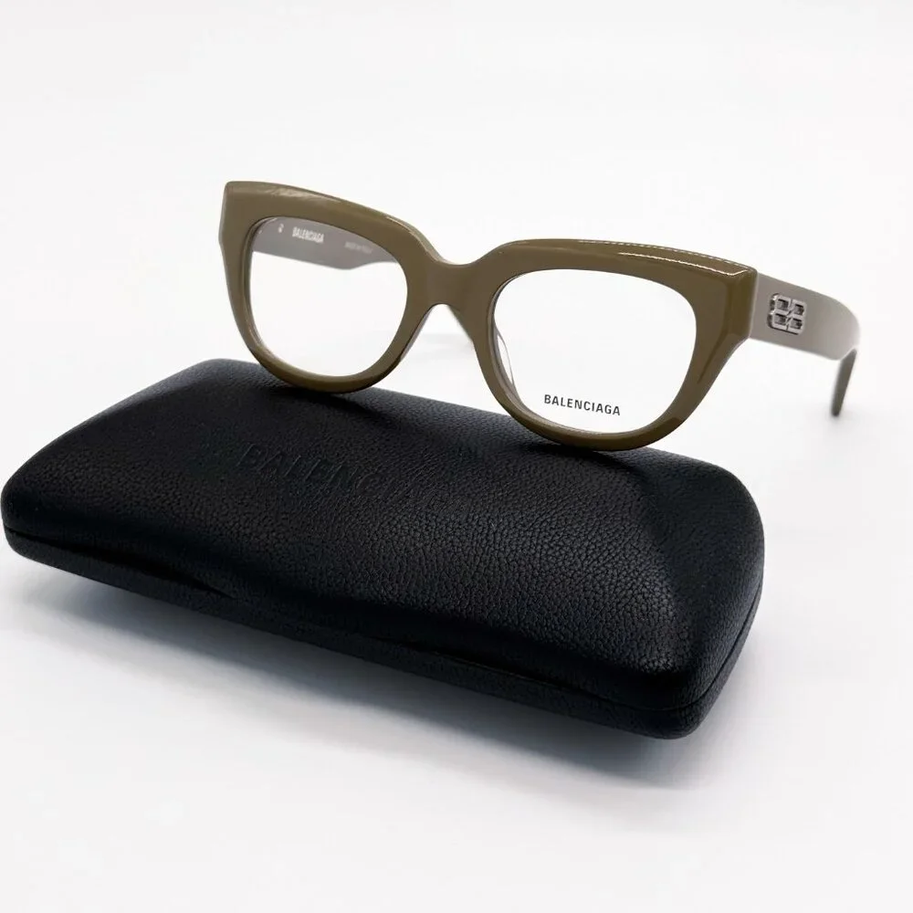 NEW BALENCIAGA BB0239O 004 BROWN CAT EYE WOMEN EYEGLASSES